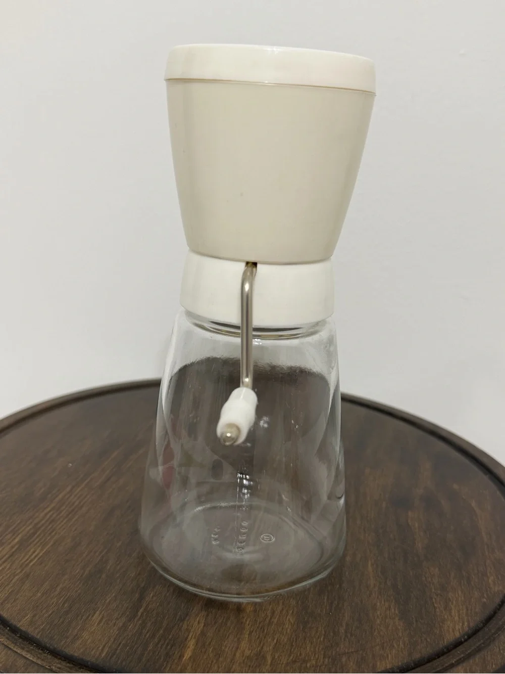 Vintage Gemco Manual Nut & Spice Grinder | Cream & Clear Glass